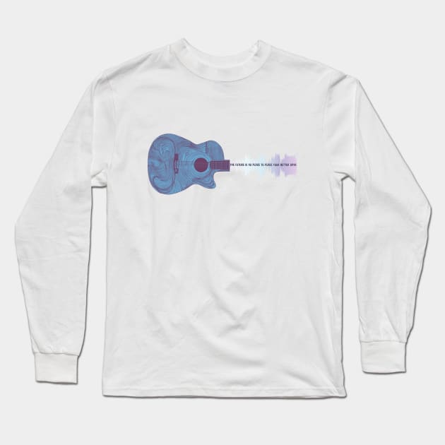 Dave Matthews Guitar Lyrics Long Sleeve T-Shirt by Three Little Birds